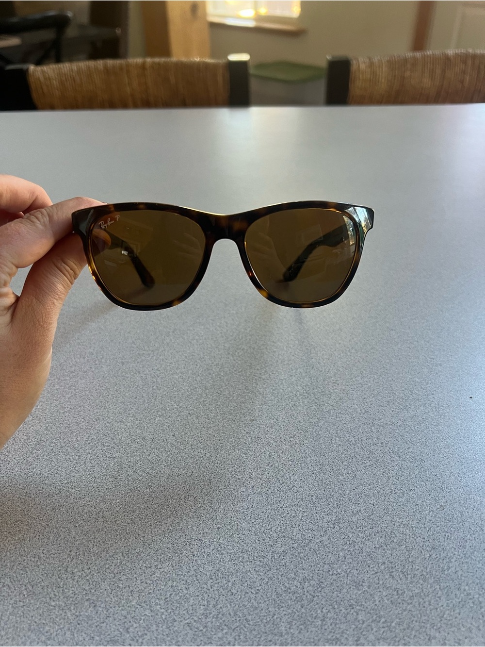 Ray-Ban Tortoiseshell Frame Sunglasses with Brown Lenses